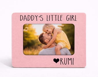 Personalized Daddy's Little Girl Picture Frame Custom Dad and Daughter Photo Frame Gift Idea From Daughter Keepsake