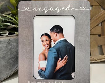 Personalized Engagement Picture Frame: Custom Couple Gift