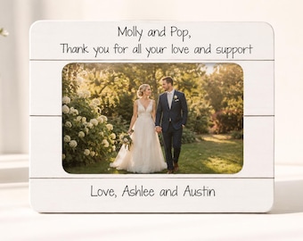 Personalized Wedding Gift for Parents of Bride Frame Thank You Gift for Parents Custom Photo Frame Wedding Party Gift Mother of the Bride