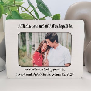 Wedding Gift For Parents  Parents Of The Groom Gift  Parents Of The Bride Gift  Wedding Gift For Dad  Wedding Gift for Mom Wedding frame