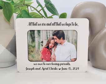 Wedding Gift For Parents | Parents Of The Groom Gift | Parents Of The Bride Gift | Wedding Gift For Dad | Wedding Gift for Mom Wedding frame