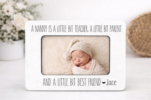 Personalized Nanny Picture Frame Mother's Day Gift Idea Custom Quote Photo Frame Fits 4x6 Picture Nanny Birthday Gift Thank You Gift Nanny