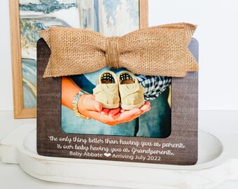 Personalized Baby Announcement Frame: New Grandparent Gift