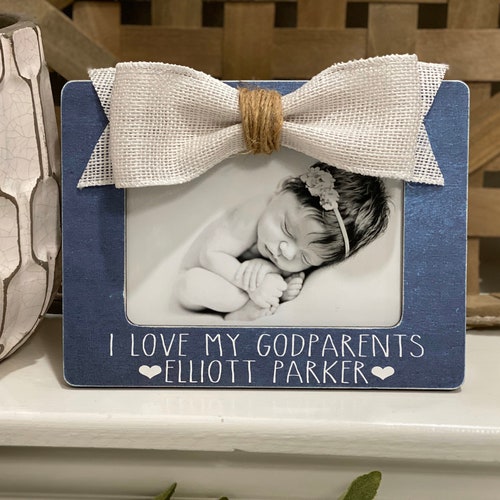 Godparents Frame Baptism Gift for Godparents Godparents Etsy