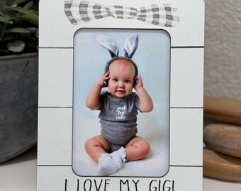 Presente de aniversário personalizado da Gigi, porta-retratos, presente da Gigi para os netos, presente de Natal da Gigi, porta-retratos 4x6, eu amo minha Gigi
