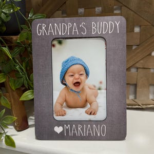 Personalized Father’s Day Gift for Grandpa | Grandpa’s Buddy Picture Frame | Custom Photo Gift for Grandpa | Grandpa Gift from Grandkids
