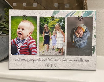 Great Grandparents Frame Gift For Great Grandparents Just When Grandparents Think Their Work Is Done Someone Calls Them Great