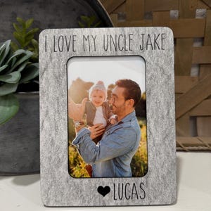 Personalized Uncle Picture Frame Gift from Niece or Nephew | Best Uncle Gift | Custom Photo Frame for Uncle Birthday or Father&#39;s Day