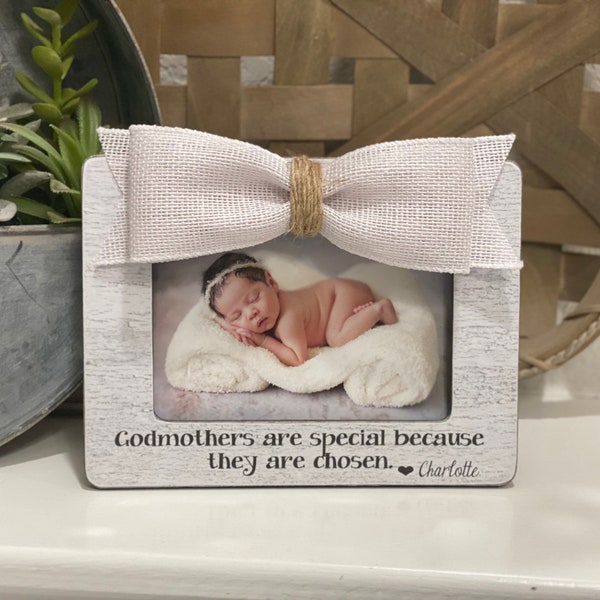 Godmother Gift | Godmother Baptism Gift | Godmothers Are Special Personalized 4x6 Frame | Godmother Confirmation Gift