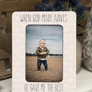 Aunt Gift Custom Personalized Picture Frame For Aunt Birthday Gift For Sister New Aunt From Niece and Nephew 4x6 Photo Custom Aunt Gift