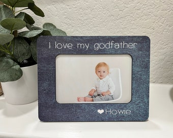 Personalized  Gift for Godfather | Godfather Picture Frame | Personalized Frame Baptism Gift for Godfathers Are A Blessing Gift