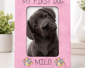 My First Dog Picture Frame Personalized Pet Photo Frame Gift Idea Custom Puppy Keepsake Dog Lover Gift