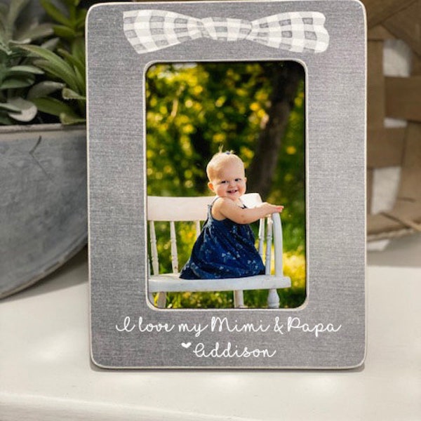 Gift For Mimi Papa | Personalized Picture Frame For Nana Papa Grandma Grandpa | Personalized Picture Frame Gift From Child
