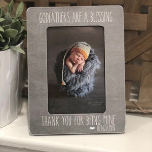 Godfathers Are A Blessing | Gift For Godfather | Godfather Picture Frame | Personalized Frame | Baptism Gift |  Gift Godfather