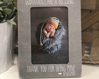 Godfathers Are A Blessing | Gift For Godfather | Godfather Picture Frame | Personalized Frame | Baptism Gift |  Gift Godfather