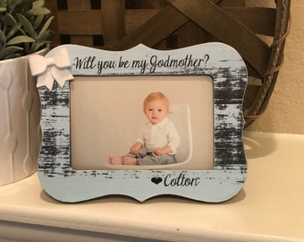Godmother Proposal Gift | Will You Be My Godmother? | Godmother Baptism Gift | Personalized Godmother Frame