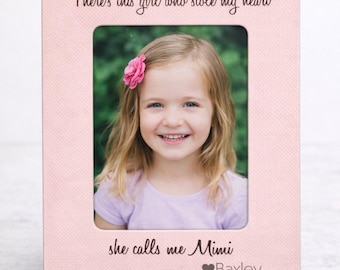 Personalized Mimi Picture Frame Gift From Granddaughter Custom Grandma Frame She Calls Me Mimi Grandparent Gift Idea