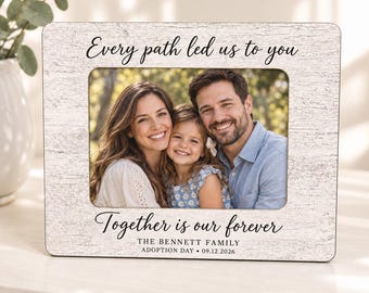 Personalized Adoption Frame Adoption Day Gift Adoptive Parent Gift Forever Family Picture Frame Adoption Keepsake Custom Family Name