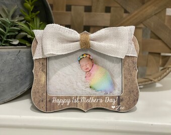 First  Gift | Christmas | New Mom Gift | Gift From Baby | Love At First Sight Picture Frame