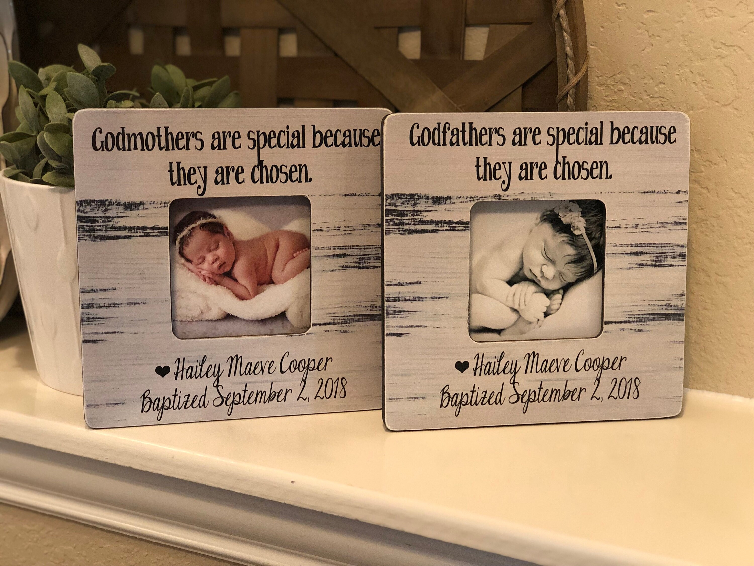 Marraine & parrain filleul cadeau Cadeau de baptême pour | Etsy