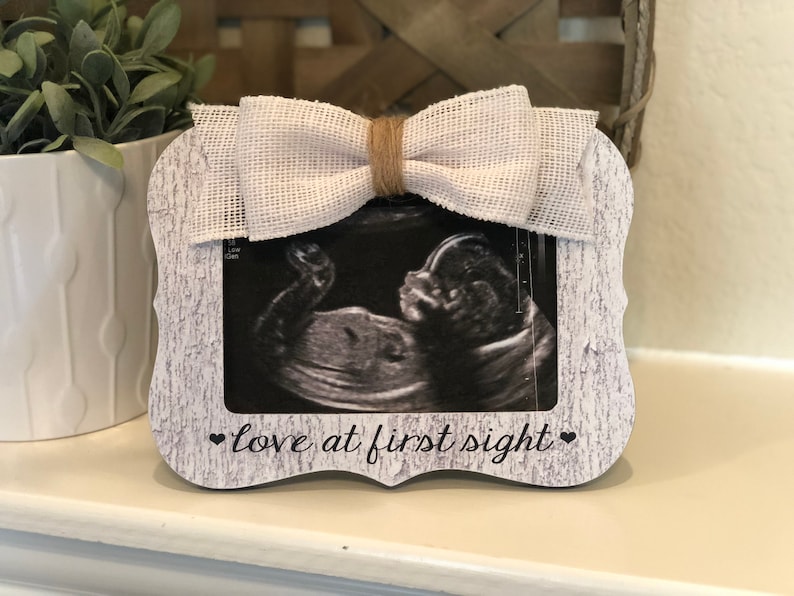 Love At First Sight Picture Frame | Ultrasound Picture Frame | New Baby Gift | Sonogram Frame 