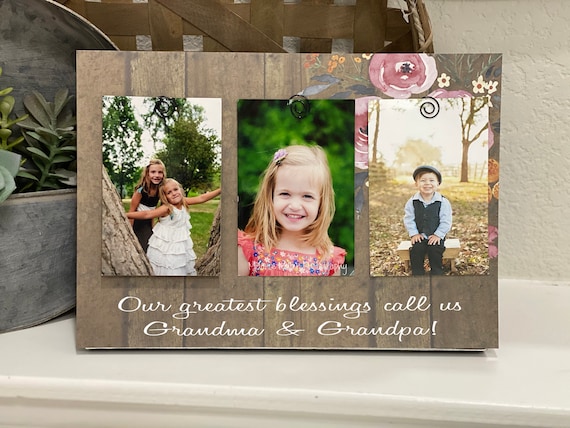 My Greatest Blessings Call Me Grandma  personalized frame grammie nana mimi customize with kids names and birthdates! Picture frame gift!