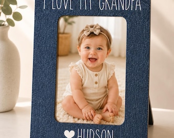 First Time Grandpa Gift From Granddaughter Personalized Grandpa Picture Frame New Grandpa Gift I Love My Grandpa Granddaughter Keepsake