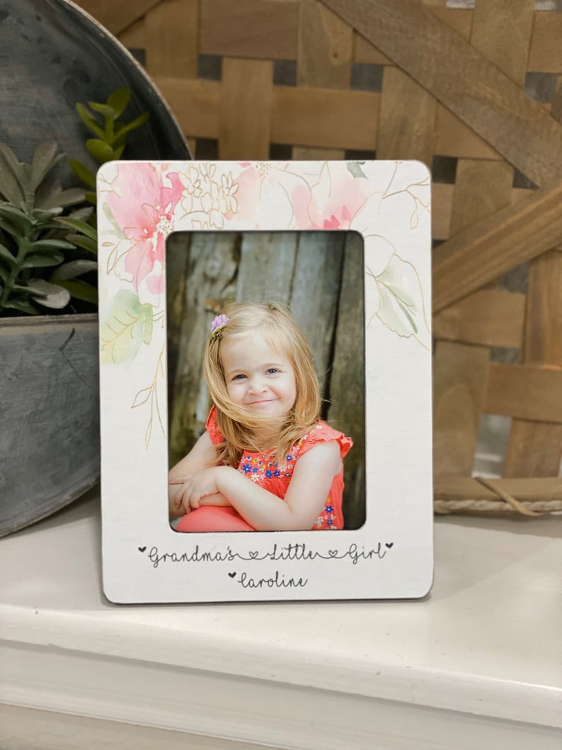 Grandma Mothers Day Gift Grandma Frame Gift for Grandma Grandma's Little Girl Personalized Picture Frame Grandma Personalized Gift image 1