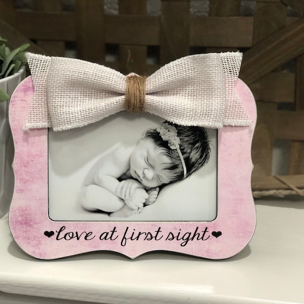 Love At First Sight Picture Frame | Ultrasound Picture Frame | New Baby Gift | Sonogram Frame