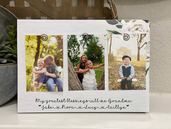 Gift For Grandma  Grandma Picture Frame  My Greatest Blessings Call Me Grandma  Grandma Gift