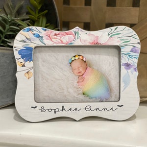 New Baby Girl Gift  Personalized Baby Girl Gift  Love At First Sight Frame  Ultrasound Picture Frame  Baby Shower Gift