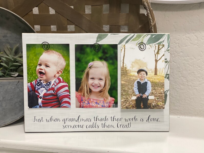 Great Grandma Gift for Great Grandma Personalized Picture Frame for Grandma Mimi Gigi Nana Personalize Quote With Any Name 4 x 6 Frame image 1