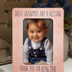 Great Grandma Birthday Gift  Picture Frame For Great Grandma  Gift From Great Grandchild  4x6 Personalized Gift