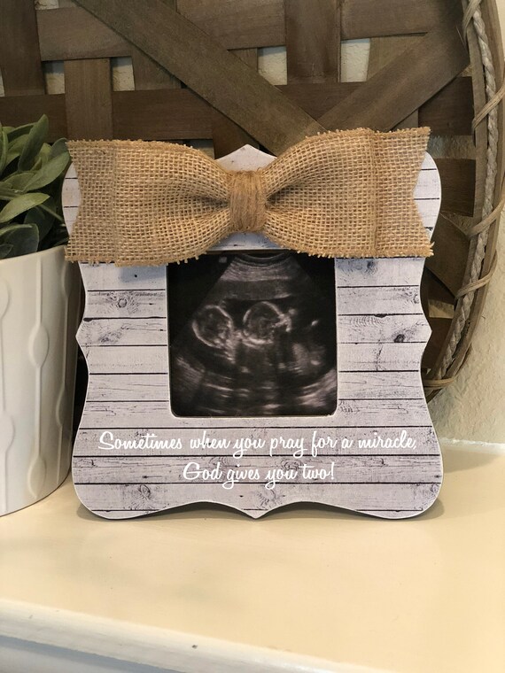 Baby Frames Boutilu Twins Baby Announcement Ultrasound Picture Frame Pregnancy For New Twin