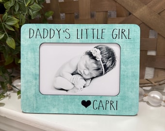 Personalized Dad Picture Frame Gift Idea Daddy’s Little Girl Frame First Father’s Day Gift From Daughter Custom Photo Gift For Dad