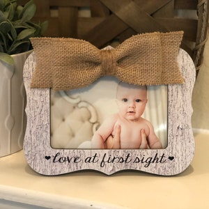 Love At First Sight Frame  New Baby Gift  Ultrasound Picture Frame  Sonogram Picture Frame  New Parents To Be Gift
