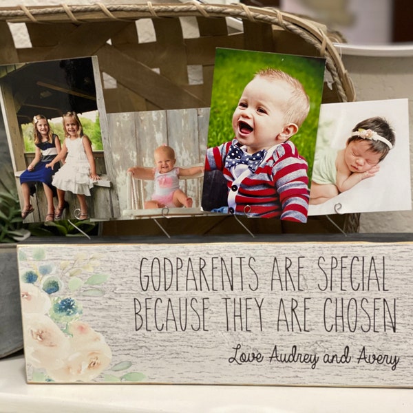 Godparents Gift | Godparent Personalized Picture Frame Board | Gift For Godparents | Godparents Are Like Parents, Only Cooler