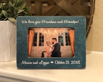 Wedding Thank You For Grandparents | Wedding Thank You Gift For Grandma Grandpa | Thank You For Your Love and Support 4x6 Picture Frame