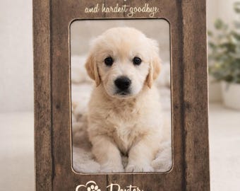 Cornice commemorativa personalizzata per animali domestici: regalo personalizzato per la perdita di un cane o di un gatto
