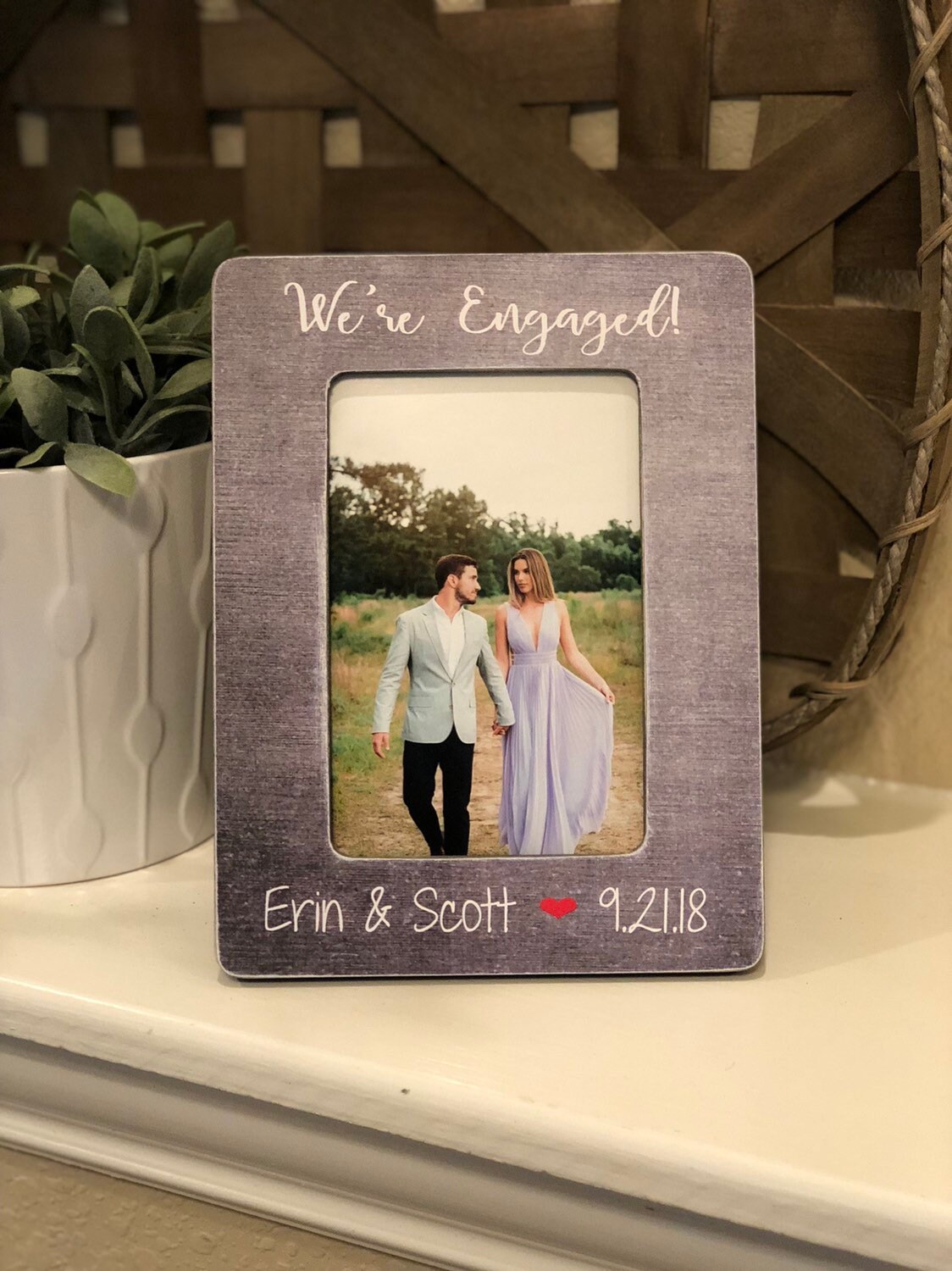 Engagement Picture Frame | Engagement Gift | She Said Yes Frame | Per…