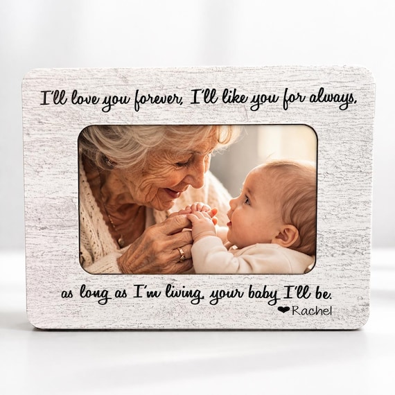 Personalized Great Grandma Gift From Baby Pregnancy Reveal Idea Custom Grandma Frame New Baby Announcement Gift Boho Minimalist Frame
