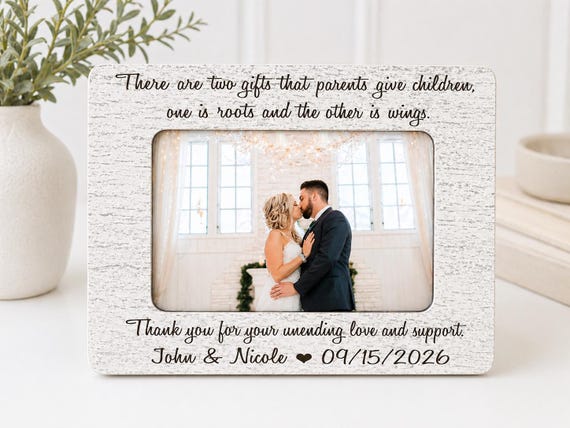 Personalized Parent Wedding Thank You Frame Mother Father of the Bride Gift Wedding Thank You Gift Parents Wedding Frame Gift Idea