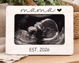 Marco de ultrasonido personalizado para el año de la madre, idea de regalo personalizada para anunciar el embarazo, recuerdo para la nueva mamá y el bebé, marco de fotos para la ecografía.