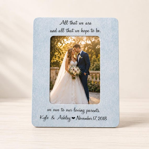 Wedding Picture Frame Parent Thank You Gift Wedding Gift For Parents Personalized Wedding Frame Mother Of The Bride Gift