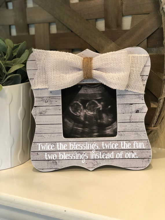 Twins Picture Frame Gift For Twin Pregnancy