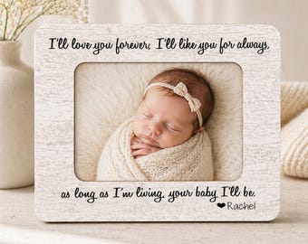 Oma cadeau van baby Gepersonaliseerde lijst Nana cadeau-idee Nieuwe baby cadeau voor grootouders Eerste kleinkind aandenken fotolijst