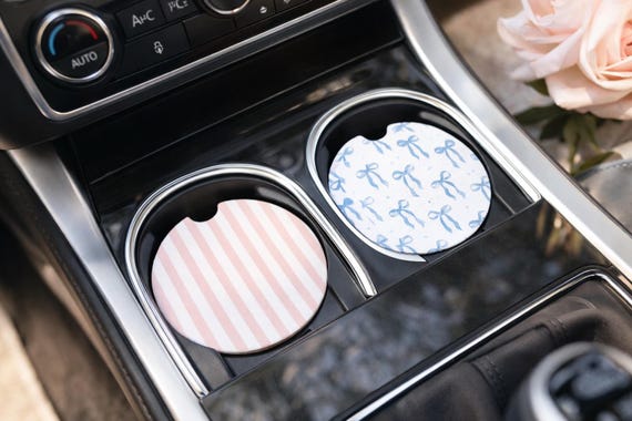 Car Coasters Set Cute Car Accessories Good Luck Charm Gift New Driver Gift For Daughter Son Aesthetic Car Decor Personalized Option