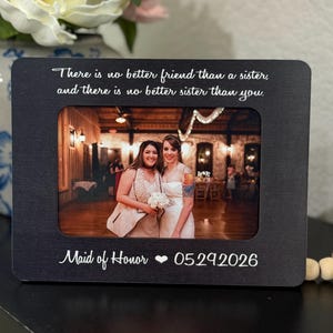 Sister Maid of Honor Wedding Thank You Gift Personalized Sister Gift Personalized Maid Of Honor Matron Of Honor Gift