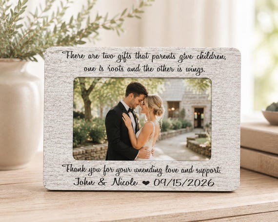 Wedding Gift for Parents Personalized Parents Wedding Gift Thank You Mom and Dad Gift Mother Father of Bride Groom Picture Frame