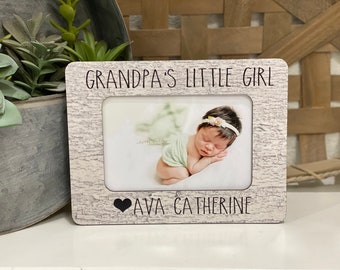 Gift for Grandpa  Grandpa Gift  | Grandpas Little Girl | New Grandpa Personalized Gift | Personalized Gift 4x6 Frame